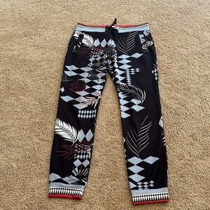VERSACE jeans size M mens feather print trouser / jogger pants